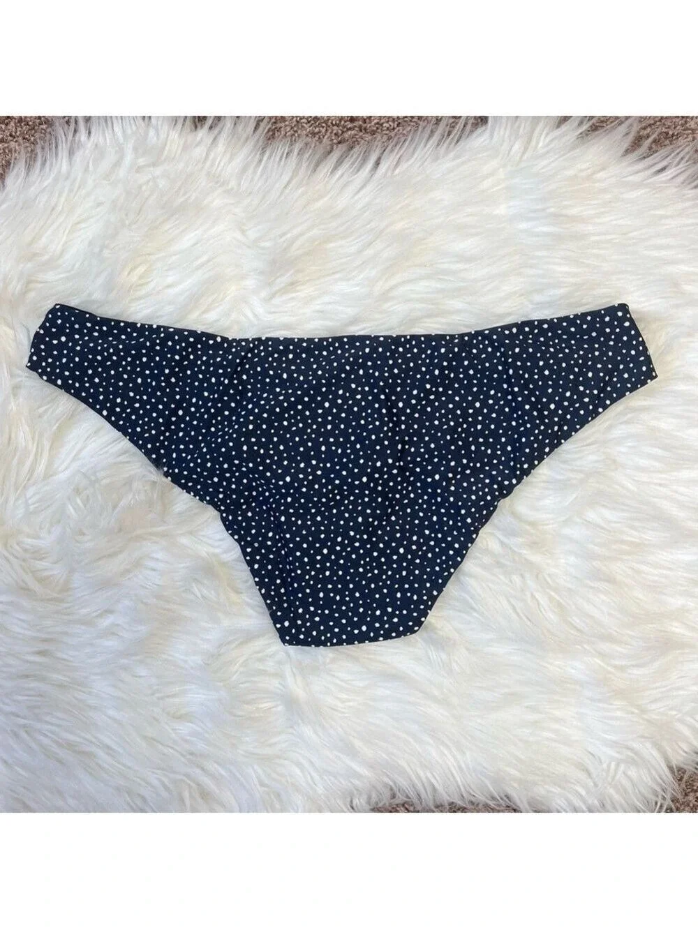 J Crew Navy Polka Dot Bikini Bottoms Size XXL